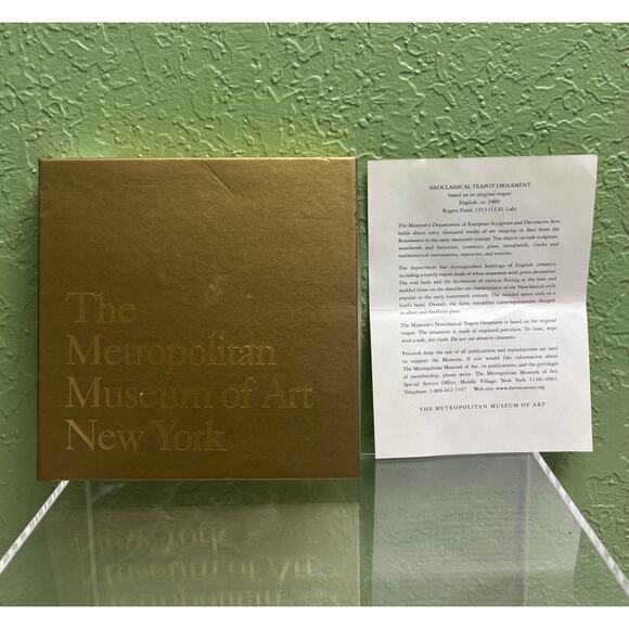 Metropolitan Museum of Art Neoclassical Teapot Ornament Christmas Decoration 6" - Picture 4 of 5